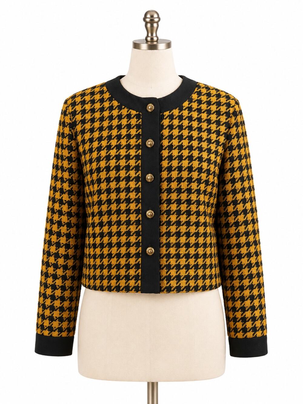 Houndstooth Blazer Mizzou Tigers Tailgate Gold Black Missouri Football M Womens